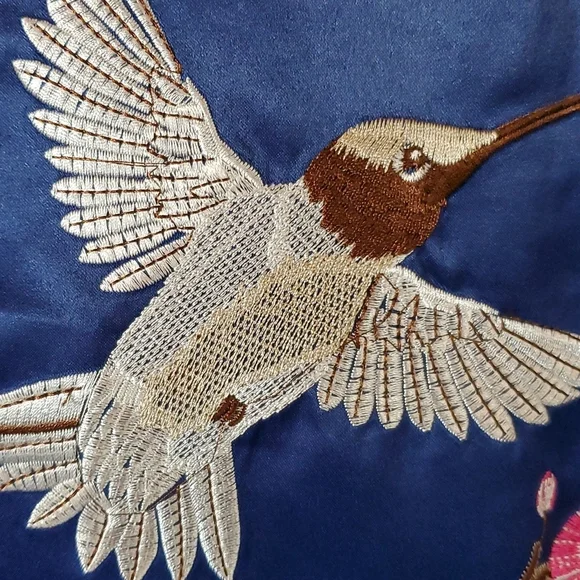 JJ's Fairyland Satin Embroidery Birds Bomber Jacket - Picture 6 of 9